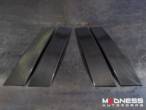 Alfa Romeo Giulia Exterior Door Pillars - Carbon Fiber - Feroce Carbon Alfa Romeo Giulia Exterior Door Pillars - Carbon Fiber - Feroce Carbon